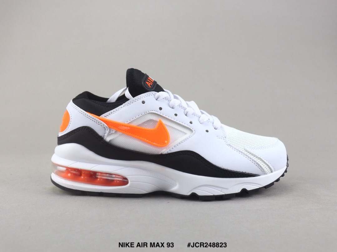 Nike Air Max 93 White Orange Black Shoes